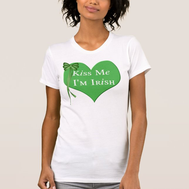 T-shirt Beije-me o irlandês Im (Frente)