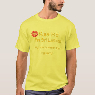 T-shirt Beije-me que eu sou cingalês