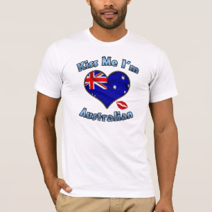 T-shirt Beije-me que eu sou dia australiano de Austrália