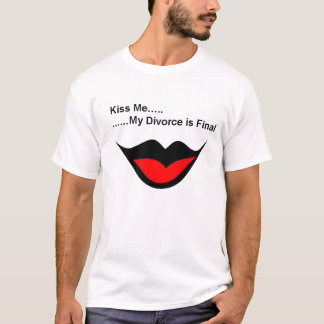 T-shirt Beije-me que eu sou divorciado