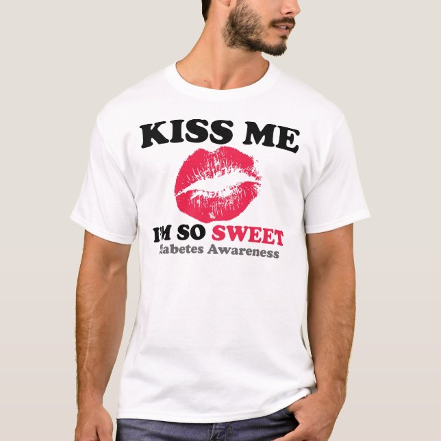 T-shirt Beije-me que eu sou tão doce (Frente)