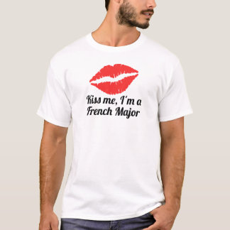 T-shirt Beije-me que eu sou um major francês