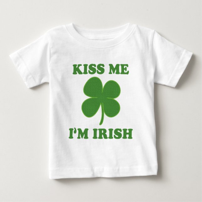 T-shirt Beije-me, sou irlandês (Frente)