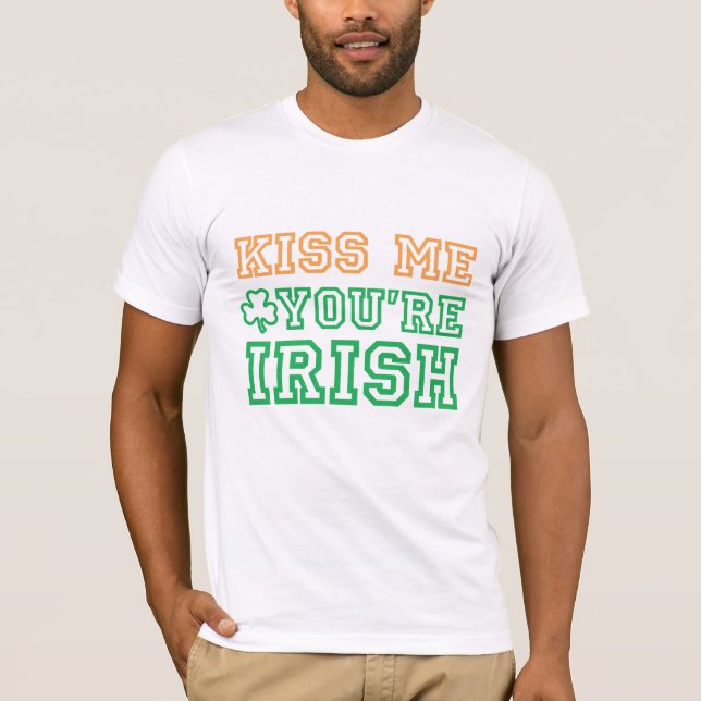 T-shirt Beije-me, você são o irlandês 2 (Frente)
