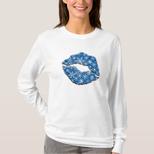 T-shirt Beijos do floco de neve