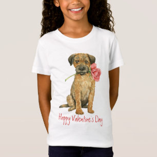 T-shirt Beira cor-de-rosa Terrier dos namorados