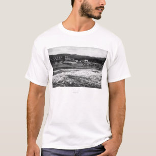 T-shirt Beira-mar, fotografia da praia de Oregon e do