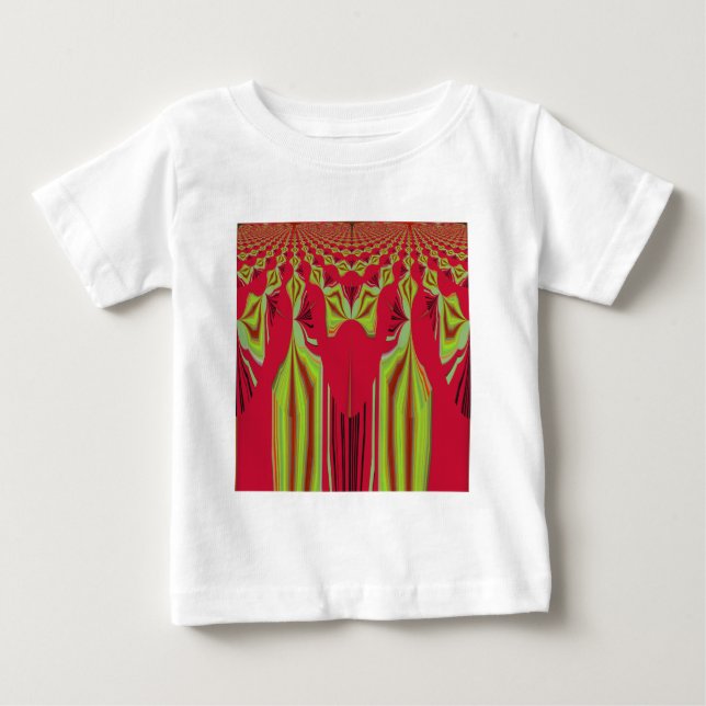 T-shirt Bela Arte Tribal Africana Vermelha e Amarela Adorá (Frente)