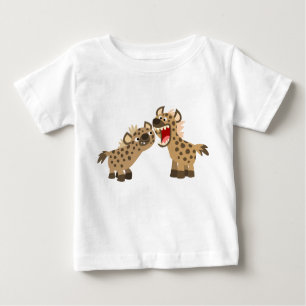 T-shirt Bela Caricatura De Teetos Grandes Hyenas Baby T-Sh