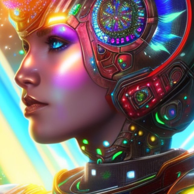 T-Shirt Bela Cor Futurística do Espaço (Criador carregado)