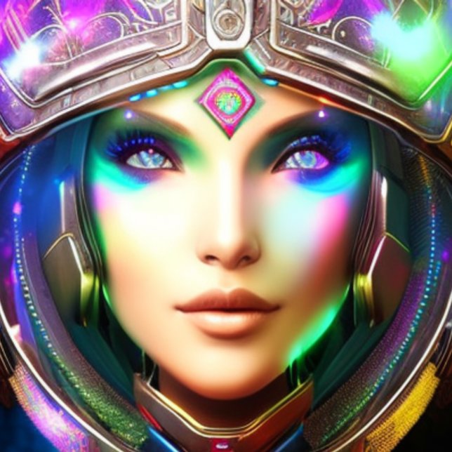 T-Shirt Bela Cor Futurística do Espaço (Criador carregado)