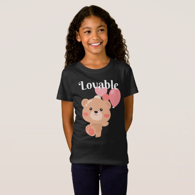 T-Shirt Bela Jersey, De Meninas Amáveis (Frente Completa)