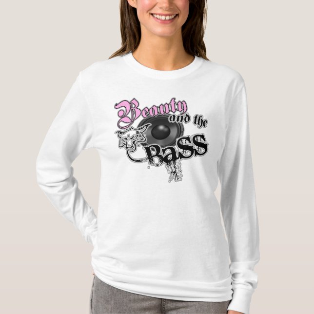 T-shirt Beleza e delírio DJ do techno do Trance BAIXO o (Frente)