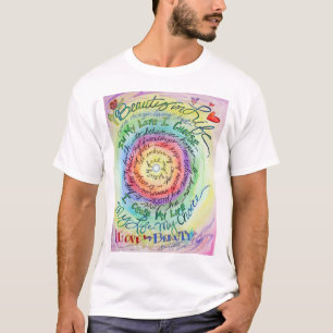 T-shirt Beleza na Vida Arredondada Arco-íris