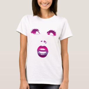 T-shirt Beleza roxa e cor-de-rosa