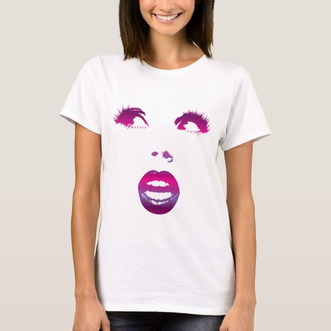 T-shirt Beleza roxa e cor-de-rosa (Frente)