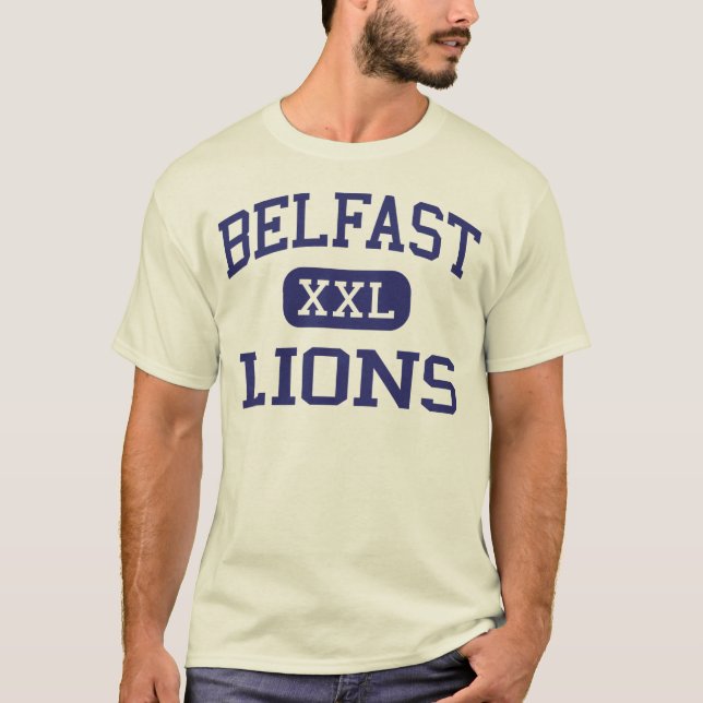 T-shirt Belfast - leões - segundo grau da área - Belfast (Frente)