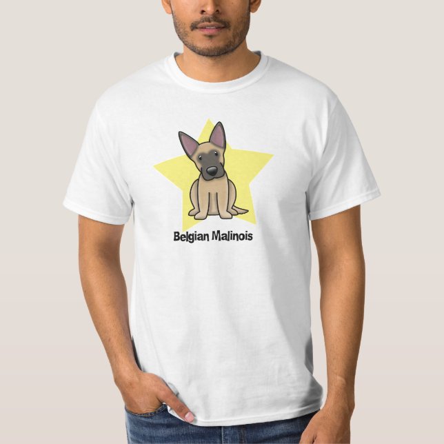 T-shirt Belga Malinois da estrela de Kawaii (Frente)