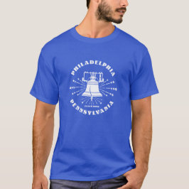 T-Shirt Bell Patriótico da Pensilvânia Branca Libe