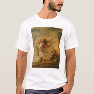 T-shirt Bellerophon que monta Pegasus que luta o