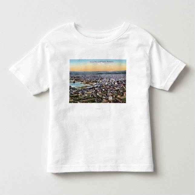 T-shirt Bellingham, Washington - antena da cidade (Frente)