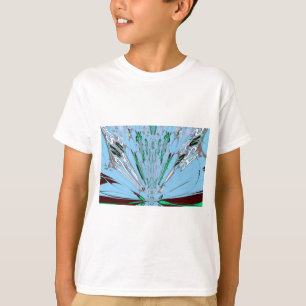 T-shirt Belo Aqua Azul Azul Incrível Arte Floral
