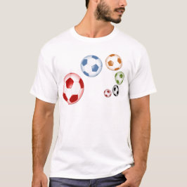 T-shirt Belo conjunto de bolas de futebol
