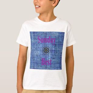 T-shirt Belo Design de Denim Moderno Incrível: Domingo Mel