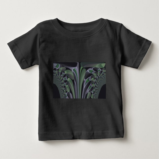 T-shirt Belo Design de Textura de Aurora Verde (Frente)