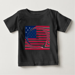 T-shirt Belo Deus abençoe de Sinalizador dos EUA