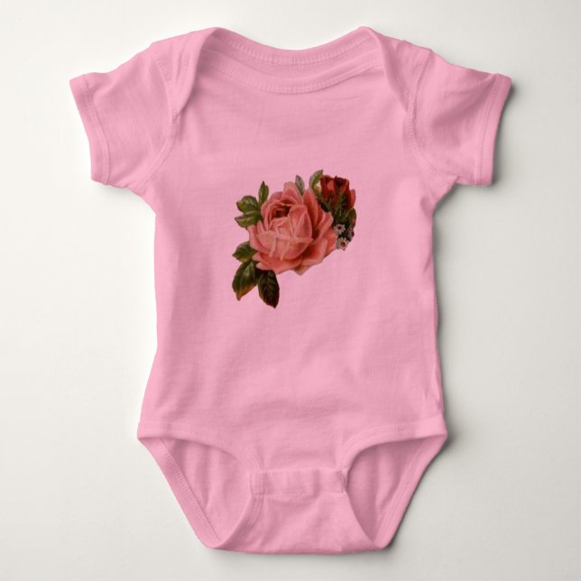 T-shirt Belos Rosas Vintage (Frente)