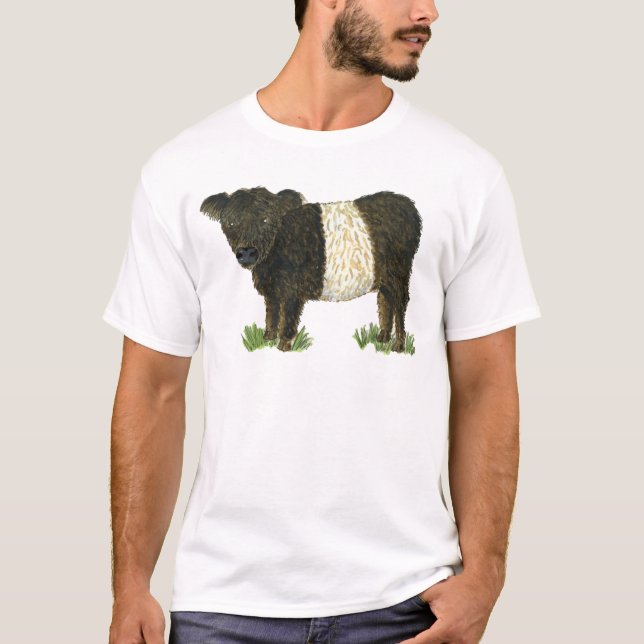 T-shirt "Beltie" Galloway cercado (Frente)