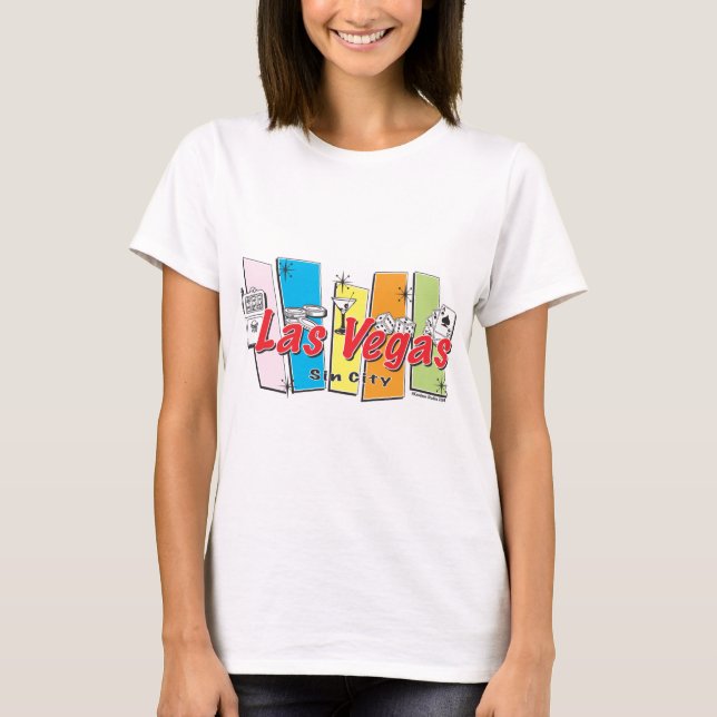 T-shirt Bem-vindo à cidade de Las Vegas Sin (Frente)