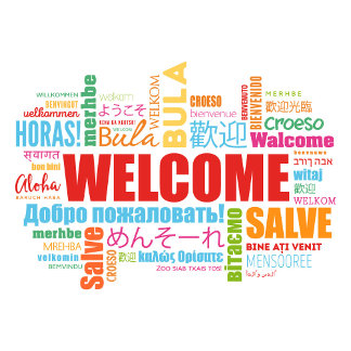 T-Shirt Bem-vindo a Diferentes Línguas