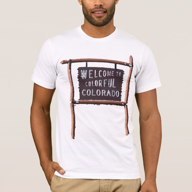 T-shirt bem-vindo ao colorado colorido (Frente)