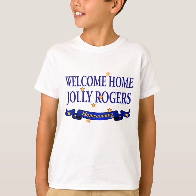 T-shirt Bem-vindo ao Home Jolly Rogers (Frente)