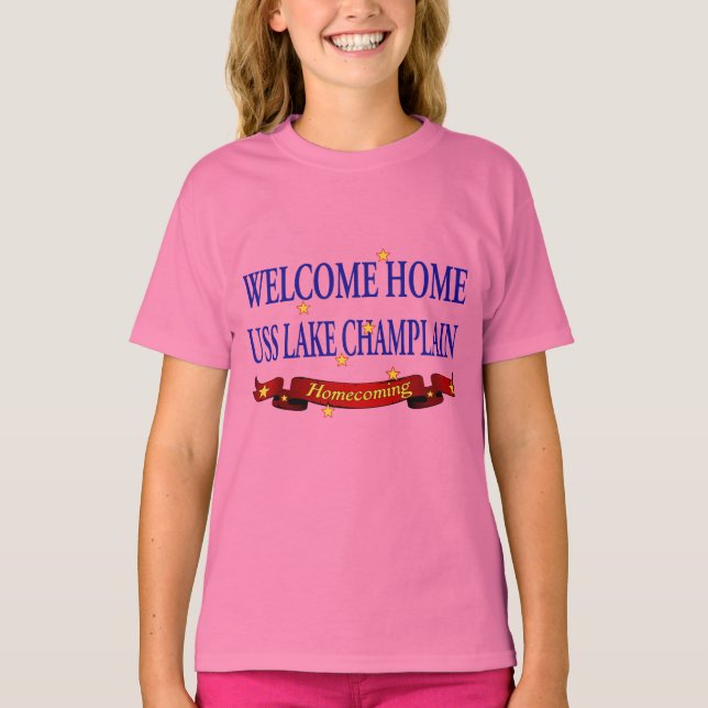 T-shirt Bem-vindo ao Lago Champlain (Frente)