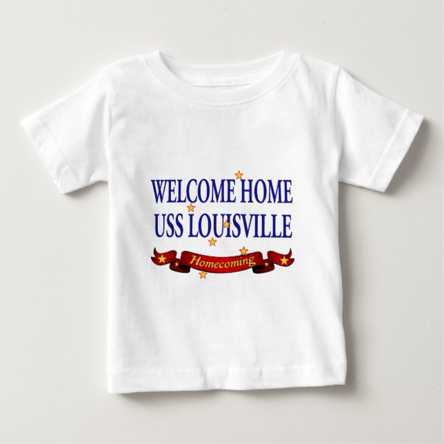 T-shirt Bem-vindo ao lar USS Louisville (Frente)