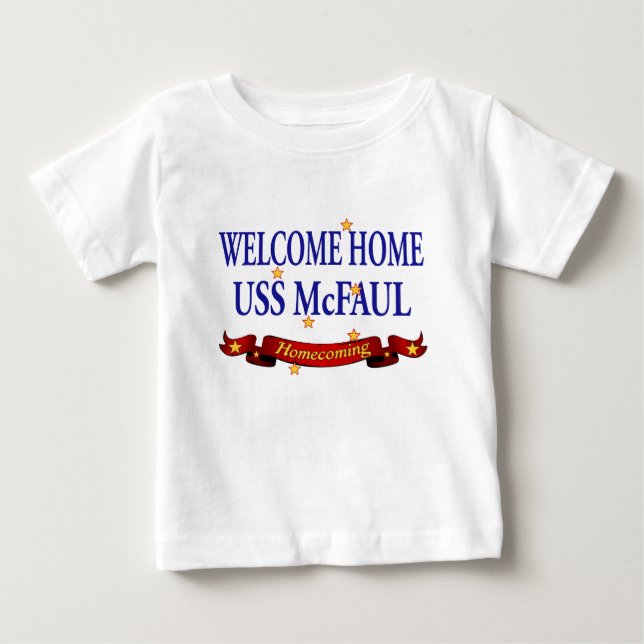 T-shirt Bem-vindo ao lar USS McFaul (Frente)