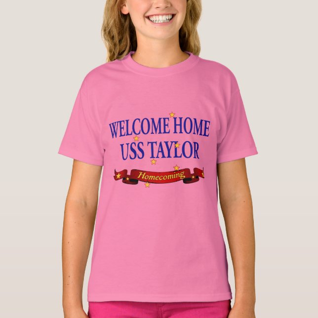 T-shirt Bem-vindo ao lar USS Taylor (Frente)