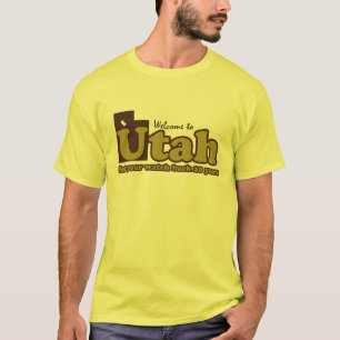 T-shirt Bem-vindo ao Utah Parody humorístico "mr engraçado