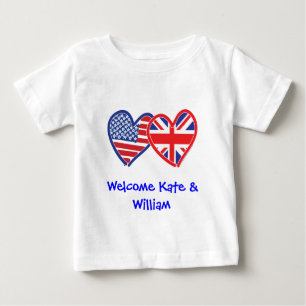 T-shirt Bem-vindo Kate & William/ Royal Wedding