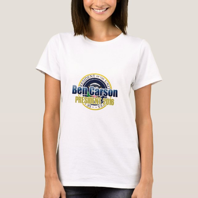 T-shirt Ben Carson para o presidente (Frente)
