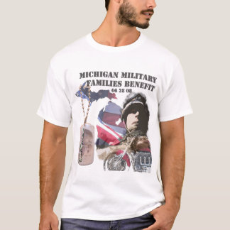 T-shirt Benefício de famílias militar de Michigan