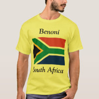 Benoni, África do Sul com Bandeira da África do Su
