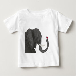 T-shirt Bertha, O Adorável Elefante E O Bonito Ladybug