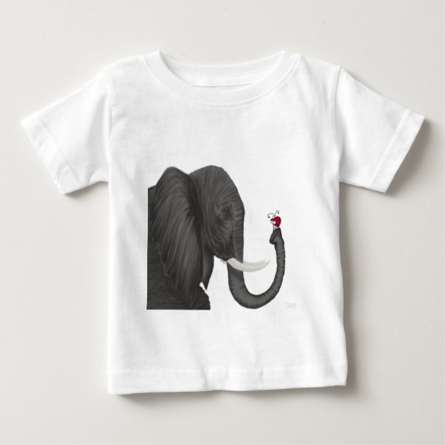 T-shirt Bertha, O Adorável Elefante E O Bonito Ladybug (Frente)