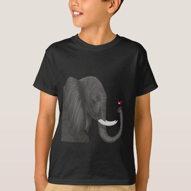 T-shirt Bertha, O Adorável Elefante E O Bonito Ladybug (Frente)