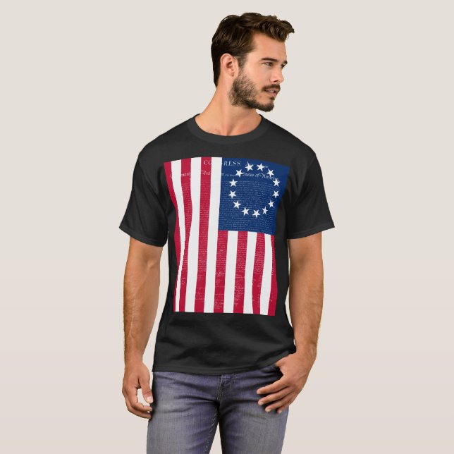 T-shirt Betsy Ross flag (Frente Completa)