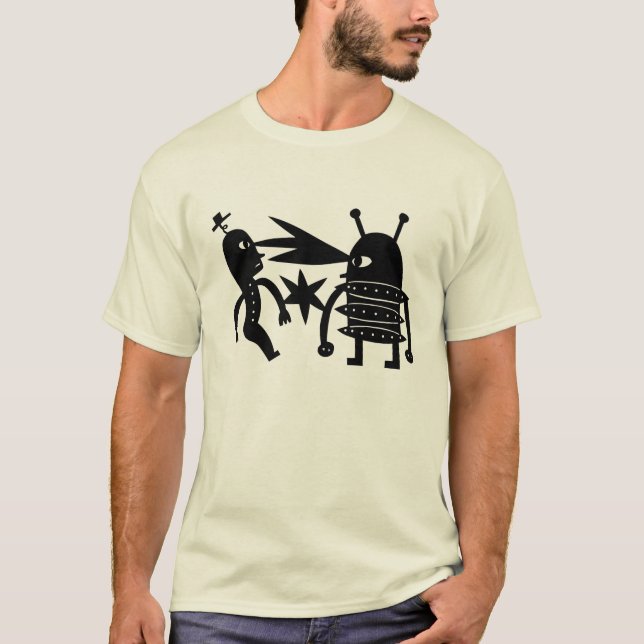 T-shirt Beware do robô (Frente)